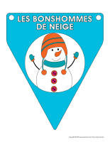Fanions-Bonshommes de neige