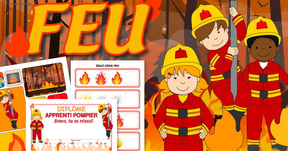 Coloriage Comptine Au feu les pompiers Coloriage Comptine Au feu