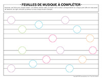 Feuilles de musique à compléter