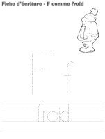 Fiche d'écriture - F comme froid Fiche d'écriture - F comme froid