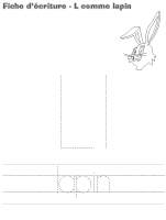 Fiche d'écriture - Les lapins Fiche d'écriture - Les lapins