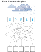 Fiches d'activité - La pluie Fiches d'activité - La pluie