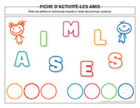 Fiches d’activité-Amis