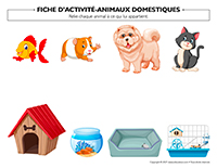 Fiches d’activité-Animaux domestiques