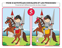 Fiches d’activité-Chevaliers et princesses