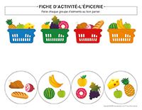 Fiches d’activité-Épicerie