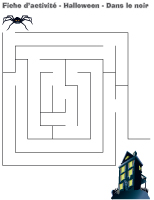 Fiches d'activité Halloween-Dans le noir Fiches d'activité Halloween-Dans le noir