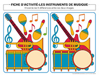 Fiches d’activité-Instruments de musique