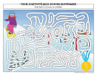 Fiches d’activité-Jeux d’hiver Olympiades