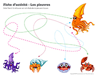 Fiches d'activité-Les pieuvres Fiches d'activité-Les pieuvres