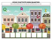 Fiches d’activité-Mon quartier