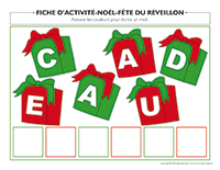 Fiches d’activité-Noël-Fête du réveillon