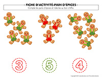 Fiches d’activité-Pain d’épices