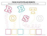 Fiches d’activité-Robots