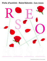 Fiches d'activité-Saint-Valentin-Les roses Fiches d'activité-Saint-Valentin-Les roses