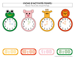 Fiches d’activité-Temps