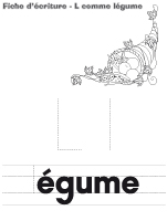 Fiches d'écriture - Les légumes Fiches d'écriture - Les légumes