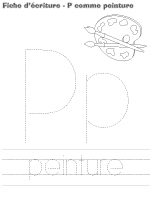 Fiches-d'écriture - P comme peinture Fiches-d'écriture - P comme peinture