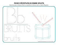 Fiches d'ecriture-B comme bruits 2026