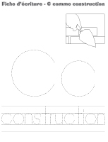 Fiches d’écriture-C comme construction Fiches d’écriture-C comme construction