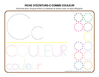 Fiches d&rsquo;ecriture-C comme couleur