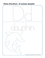 Fiches d’écriture-D comme Dauphin