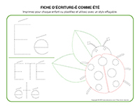 Fiches d'écriture-É comme été-1 2024