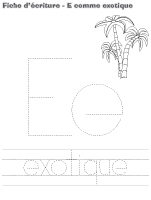 Fiches d’écriture-E comme exotique