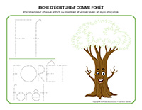Fiches d’écriture-F comme forêt