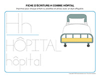 Fiches d'écriture-H comme hôpital