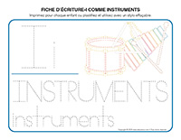 Fiches d’écriture-I pour Instruments