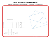 Fiches d’écriture-L comme lettre 2024