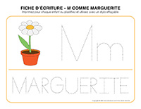 Fiches d'écriture-M- omme Marguerite