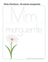 Fiches d’écriture M comme-Marguerite