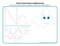 Fiches d'écriture-N comme Nuage 2025