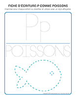 Fiches d'écriture-P comme Poissons