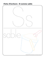 Fiches d’écriture-S comme Sable
