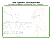 Fiches d'ecriture S comme sauvage
