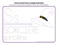 Fiches d’écriture-S comme sorcière