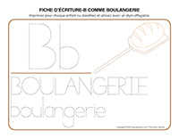 Fiches decriture-B comme boulangerie