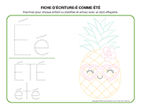 Fiches decriture-E comme ete