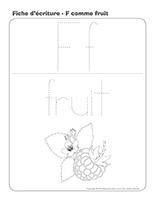 Fiches décriture-F comme fruit