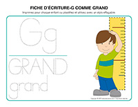 Fiches decriture-G comme grand