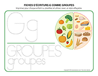 Fiches decriture-G comme groupe
