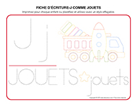 Fiches decriture-J comme jouet