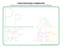 Fiches decriture-P comme parc
