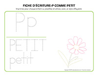 Fiches decriture-P comme petit