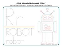 Fiches decriture-R comme robot
