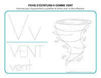 Fiches decriture-V comme vent