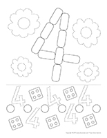 Fiches éduca-nouilles-Le chiffre 4